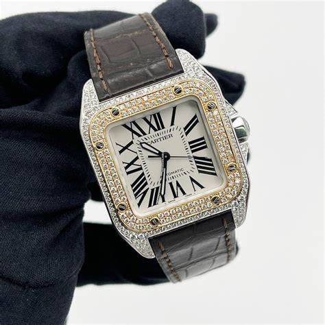 cartier santos diamond bezels